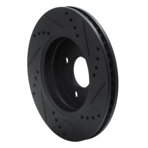 Chevrolet Cobalt Brake Rotor (1) - Front Left - R1 Concepts - Drilled & Slotted - Black - `03-`10